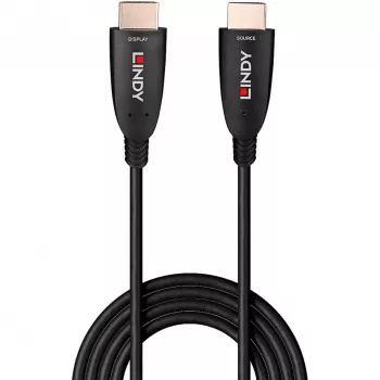 Lindy 15m Fibre Optic Hybrid HDMI 8K60 kabelis, 15 m, HDMI Type A (Standard), HDMI Type A (Standard), 48 Gbit/s, Melns