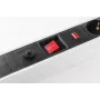 Power Extension S/CONN 09-20565 1.5m 6 AC Outlets Indoor Melns balta