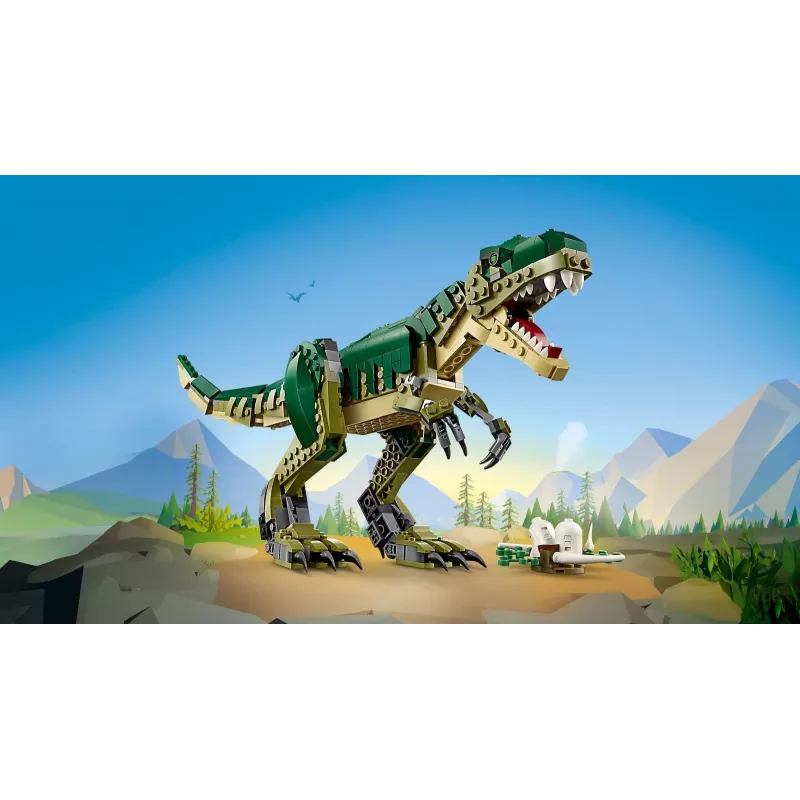 LEGO Creator 3-in-1 T.Rex būvējams modeļa komplekts, 626 gab., 150 mm augstums, vecums 9+