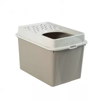 rotho Berty Eco Cappuccino kaķu pakaišu kaste — tehnopolimērs, 50 L, 572×393×404 mm, bez BPA, 1 kg