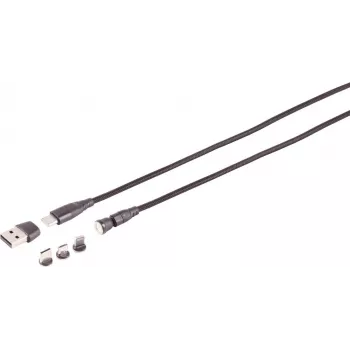 USB-C magnētiskais kabelis ShiverPeaks 14-19020 6-in-1 PD 60W, noņemams magnētiskais savienotājs, 6 adapteri