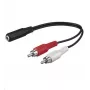 Microconnect AUDALH02 audio kabelis 0,2 m 2 x RCA 3,5 mm sarkans