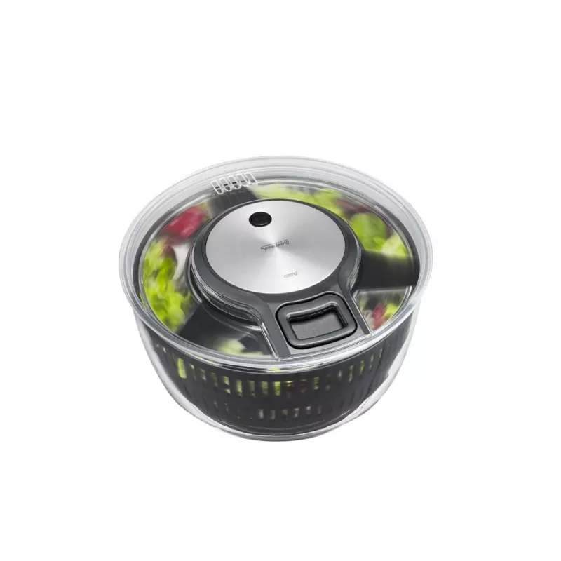 Salātu centrifūga GEFU Speedwing 28150 — 5 L caurspīdīga bļoda, pogas vadība, plastmasas korpuss