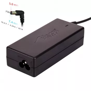 Akyga AK-ND-05 portatīvā datora barošanas adapteris 65W 19.5V 3.34A DELL, 1.2m kabelis, melns