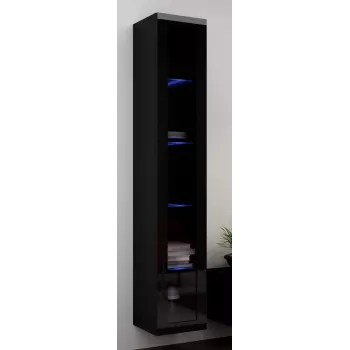 Cama Vitrīna VIGO '180' 180/40/30 melns/melns glancēts