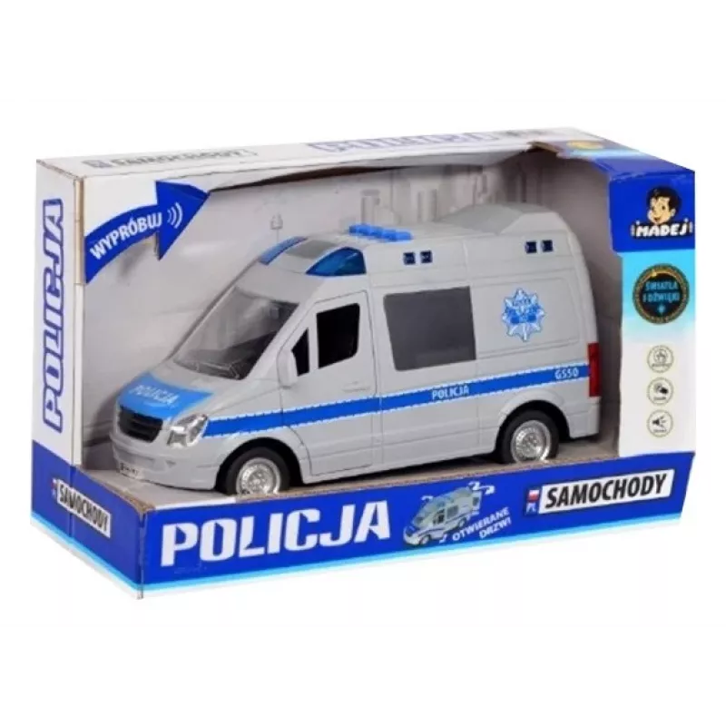 Mehāniska rotaļlieta Madej modelis 075007 — Policists ar skaņu, uzvelkama mehāniska darbība