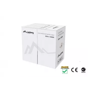 Tīkla kabelis Lanberg LCU5-12CU-0305-G U/UTP Cat5e 305 m Zaļš