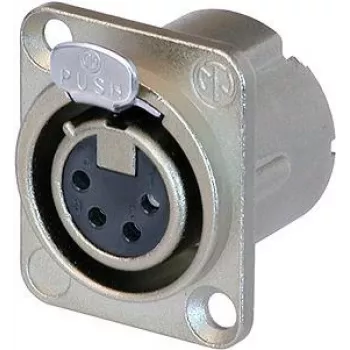 Neutrik NC4FD-LX - 26 mm - 31 mm - Sudrabains - IEC 61076-2-103 - IEC 68-2-20 - UL 94 HB - IP40 - -30 - 80 °C (NC4FD-LX)