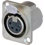 Neutrik NC4FD-LX - 26 mm - 31 mm - Sudrabains - IEC 61076-2-103 - IEC 68-2-20 - UL 94 HB - IP40 - -30 - 80 °C (NC4FD-LX)