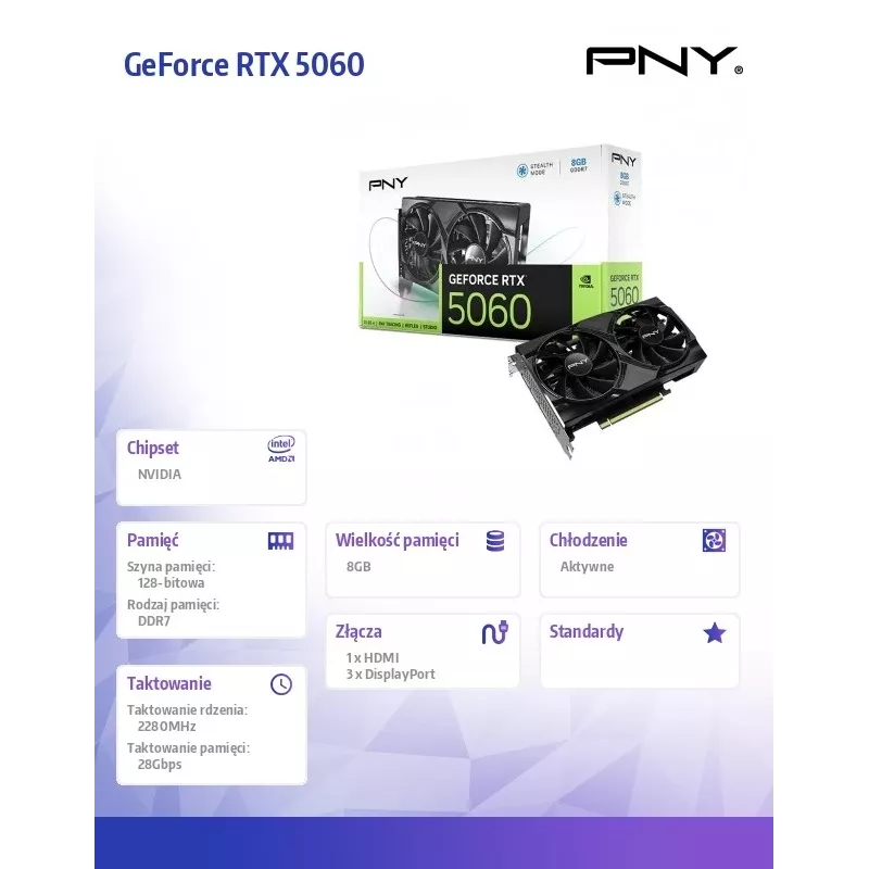PNY GeForce RTX 5060 8GB grafikas karte