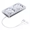 240mm ARGB Infinity Mirror ventilators Jonsbo ZA-240 balts, divi 120mm ventilatori, PWM atbalsts