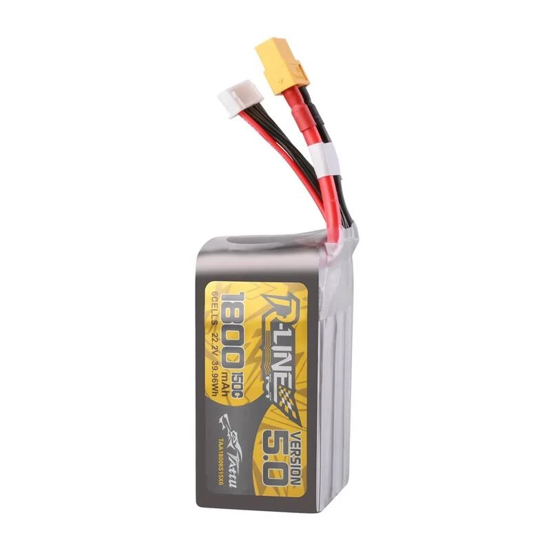 Lipo Tattu R-Line Version 5.0 1800mAh 22.2V 150C 6S akumulators ar XT60 savienotāju