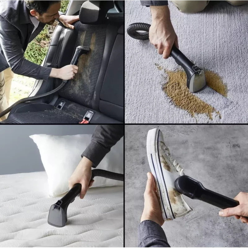 Pārnēsājams traipu tīrītājs Tefal Clean It Compact Pet IZ3020F0 — rokas mīksto mēbeļu un mājdzīvnieku traipu tīrītājs