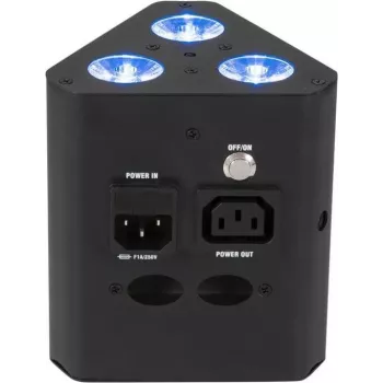 LED akumulatora augšgaisma EUROLITE AKKU TL-3 QCL RGB UV, pārnēsājama bezvadu skatuves/mazgāšanas gaisma