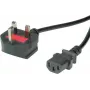 VALUE - strāvas kabelis - BS 1363 (M) leņķveida uz IEC 60320 C13 taisns - maiņstrāva 250 V - 10 A - 3 m - melns