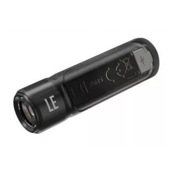 Rokas lukturītis Nitecore TIKI LE — 300 lm, uzlādējams ar USB, polikarbonāts, IP66, triecienizturīgs, 10,5 g, 55 mm, Melns