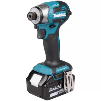 Trieciena skrūvgriezis Makita DTD173RTJ 18V bezvada, 1/4 collas patrona, 3600 RPM, pistoles rokturis, litija jonu akumulators