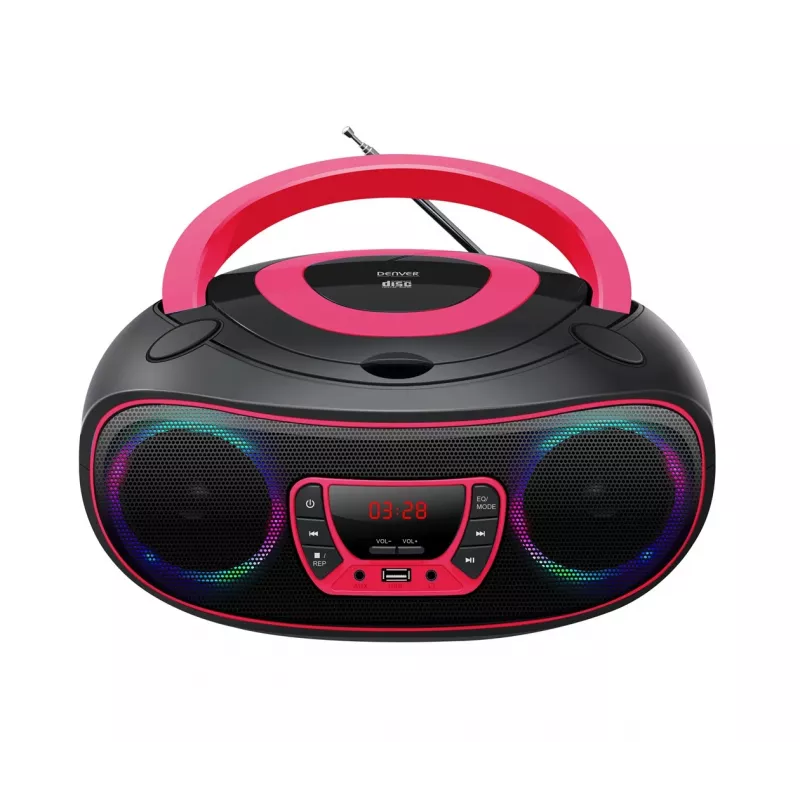 Denver TCL-212BT PINK CD atskaņotājs Pārnēsājams CD atskaņotājs Melns, Rozā