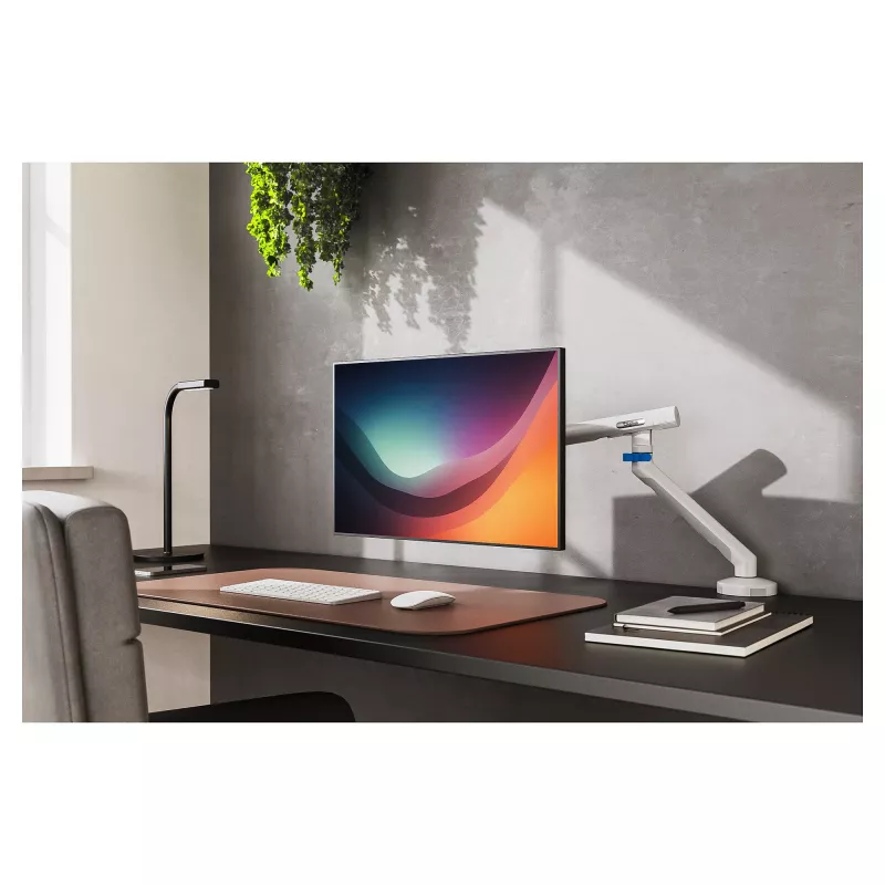 Monitoru kronšteins DIGITUS Single design ekrāniem līdz 35 collām, skava, 10 kg, VESA 75x75–100x100, slīpums -45–90°