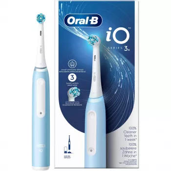 Oral-B Braun iO Series 3N Pieaugušo vibrējošā zobu birste Gaiši zila, Balta