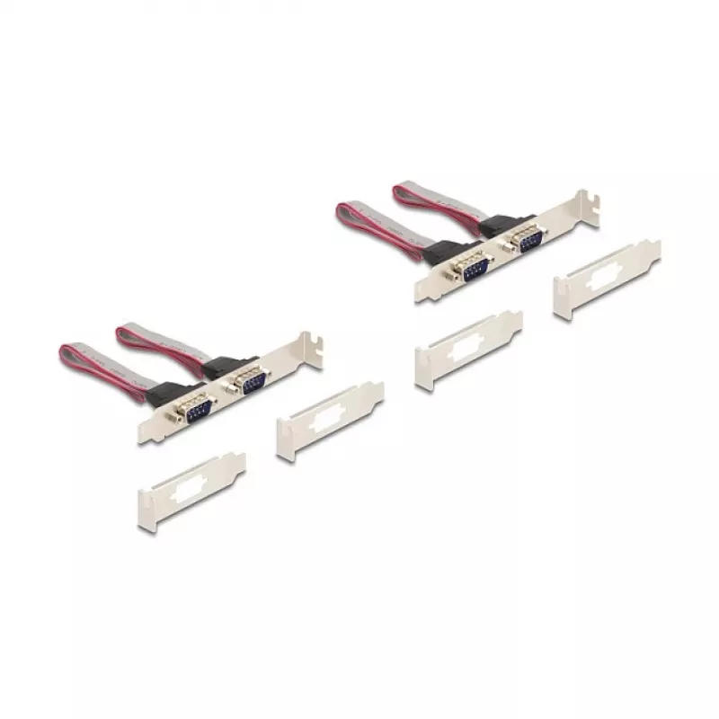 Iekšējā RS-232 saskarnes karte DELOCK 95278 — Mini PCI Express resursdators, 4× RS-232 izejas, FIFO 256 B, 30×51×10 mm