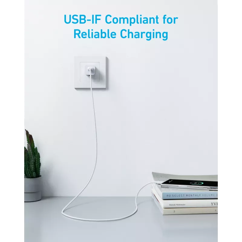 USB kabelis Anker 322 1,8 m USB A USB C balts