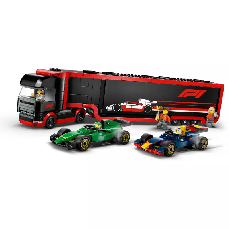 LEGO CITY 60445 F1 - Kravas auto ar RB20 un AMR24 F1 mašīnām