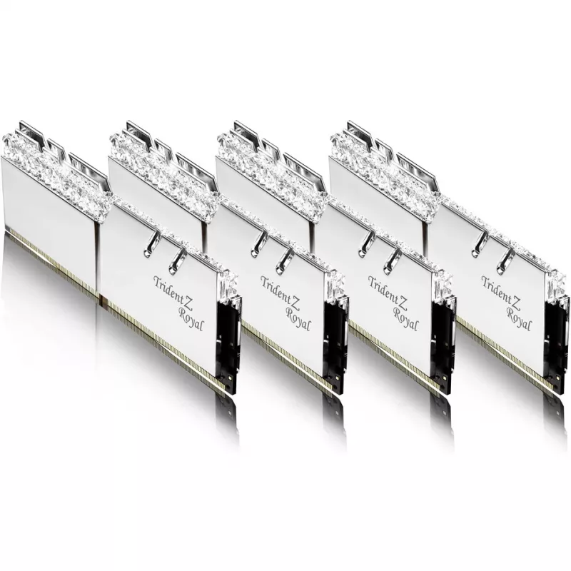 DIMM 64 GB DDR4-3600 (4x 16 GB) Quad-Kit, atmiņa, sudraba, F4-3600C16Q-64GTRSC, Trident Z Royal, INTEL XMP