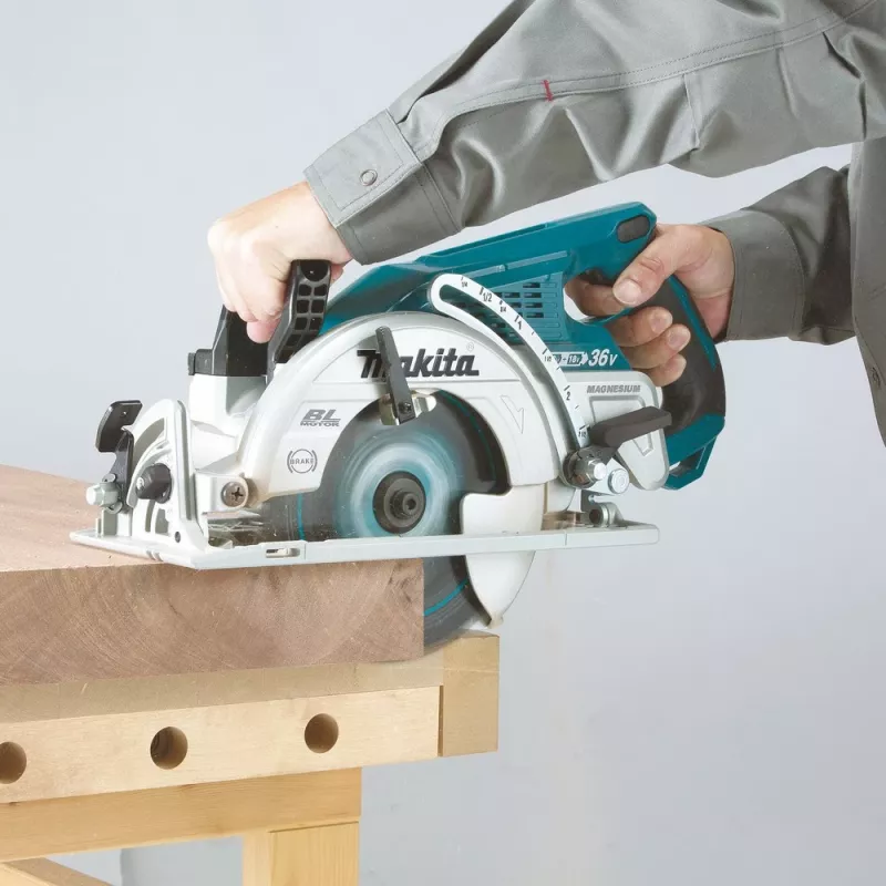 Makita DRS780Z pārnēsājamais ripzāģis 18,5 cm Melns, Zils 5100 RPM