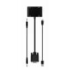 Video kabeļa pārveidotājs GEMBIRD A-VGA-HDMI-02 0,15 m — HDMI + VGA (D-Sub) sievišķā uz VGA (D-Sub) vīrišķo, melns