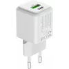 USB C/A tīkla lādētājs YENKEE YAC G38 20W 3A ar Power Delivery atbalstu (USB‑C un USB‑A)