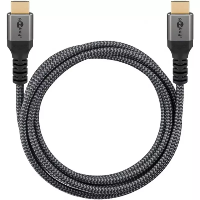 Goobay 65263 HDMI kabelis 5 m HDMI Type A (standarta) Pelēks (65263)