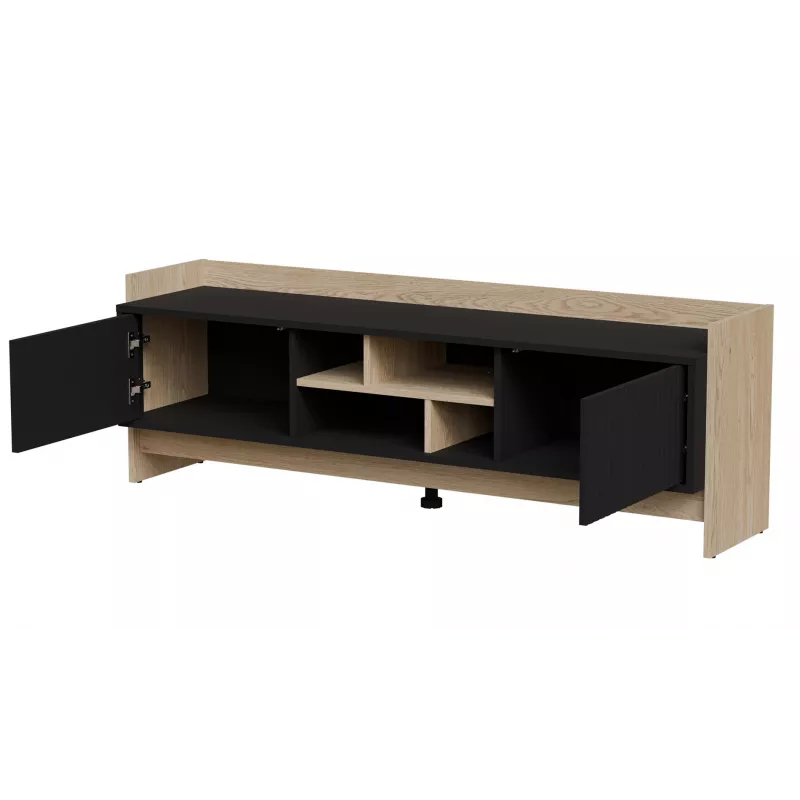 Cama RTV PORTO 2D Skapis 150x38x50 ozols/melns
