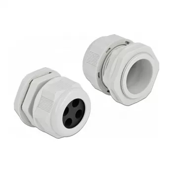 Kabeļa blīvslēgs DeLOCK 60384 pelēks plastmasas 2 gab.