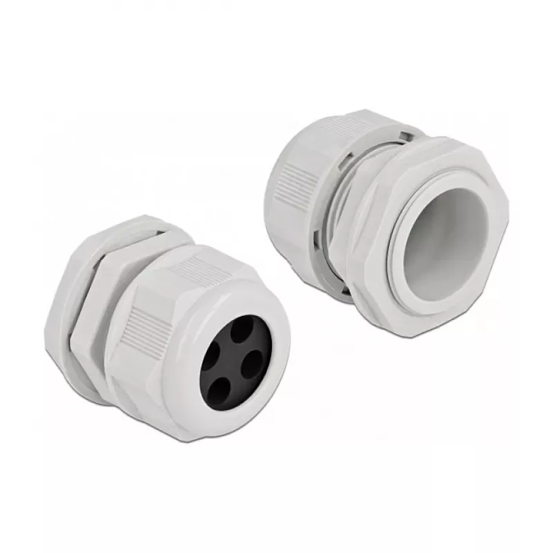 Kabeļa blīvslēgs DeLOCK 60384 pelēks plastmasas 2 gab.