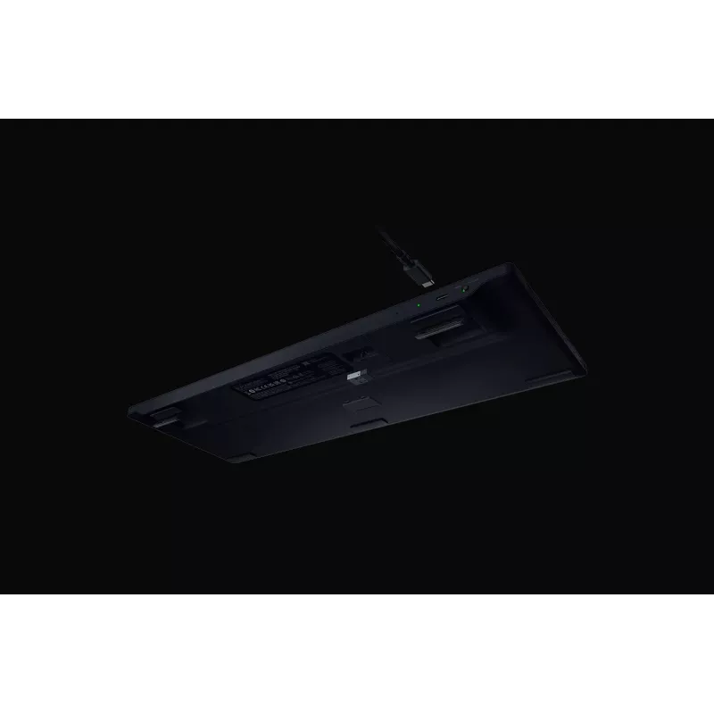 Spēļu klaviatūra Razer MelnsWidow V4 Low-profile Wireless — zema profila mehāniskie taustiņi, Bluetooth un 2,4 GHz