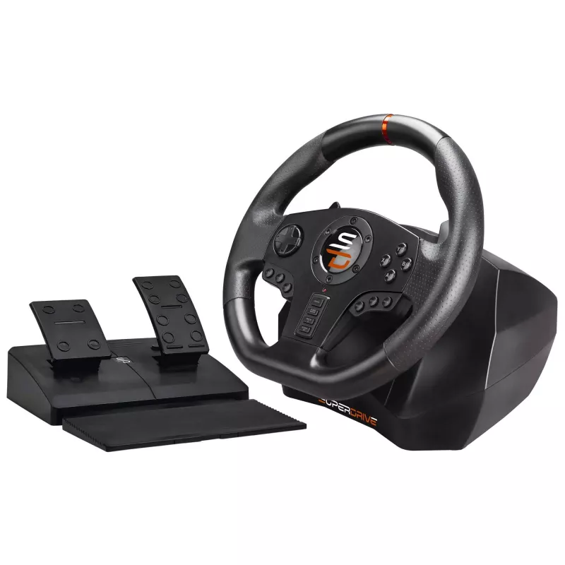 Subsonic SA5595-PC spēļu kontrolieris melns USB stūre + pedāļi