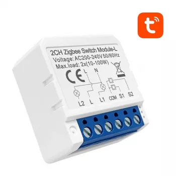 Viedais slēdža modulis Avatto LZWSM16-W2 ZigBee — nav nepieciešams neitrāles vads, sienas iebūvējamais releja modulis