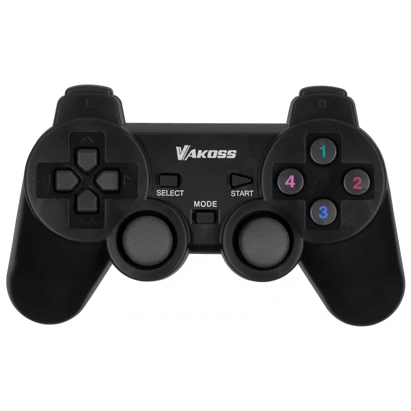 Spēļu kontrolieris VAKOSS GP-3925BK Melns bezvadu RF analogais/ciparu PC un PlayStation 3, 12 pogas, 2,4 GHz, nano uztvērējs