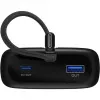 Powerbank 20.000 mAh, integrēts USB-C kabelis 13 cm, 30 W (melns, 20 Ah, 1x USB-A, 2x USB-C, PD, QC)