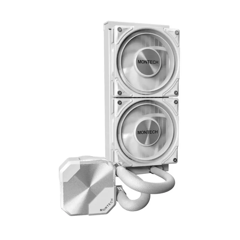 Montech HyperFlow Silent 240 Procesora universāls šķidruma dzesētājs 12 cm Balts 1 gab.