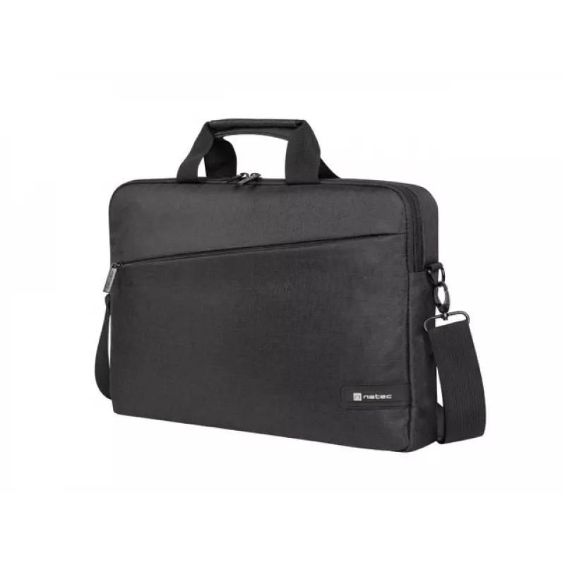 Portfelis NATEC Beira 39,6 cm (15,6 collas) — poliesters, 1 galvenais nodalījums, plecu siksna, melns
