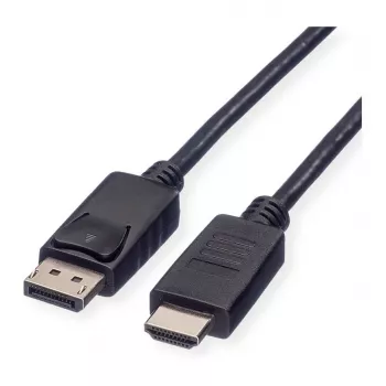 Video kabeļa adapteris ROLINE 11.45.5780 1m DisplayPort uz HDMI melns
