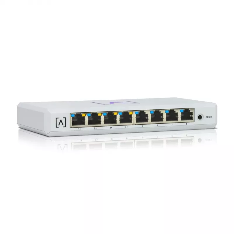 Alta Labs S8-POE tīkla slēdzis Pārvaldīts Gigabit Ethernet (10/100/1000) Power over Ethernet (PoE) Balts