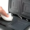 Sviestmaižu grils Melns & Decker BXSA753E — 2 sviestmaizēm, 750 W, nepiedegošas plāksnes, 215×125 mm cepšanas virsma, kompakts nerūsējošais tērauds