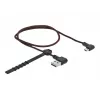 USB kabelis DeLOCK EASY-USB 2.0 A tipa spraudnis uz Micro-B spraudni 0,5 m melns