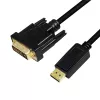 Video kabeļa adapteris LogiLink CV0132 DisplayPort uz DVI 3 m melns