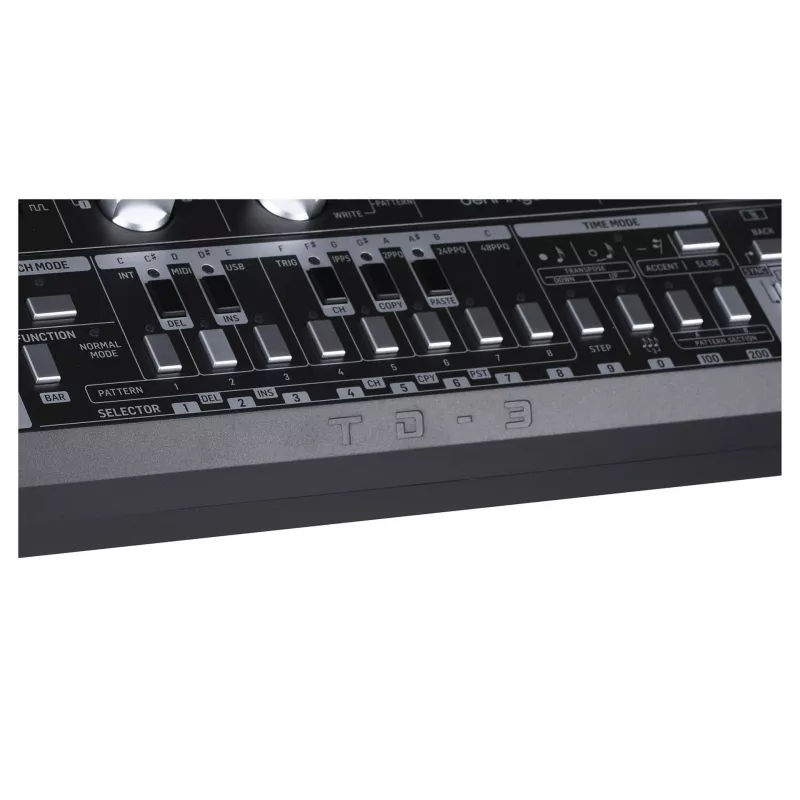 Analog synthesizer Behringer TD-3-SB Melns 9V DC