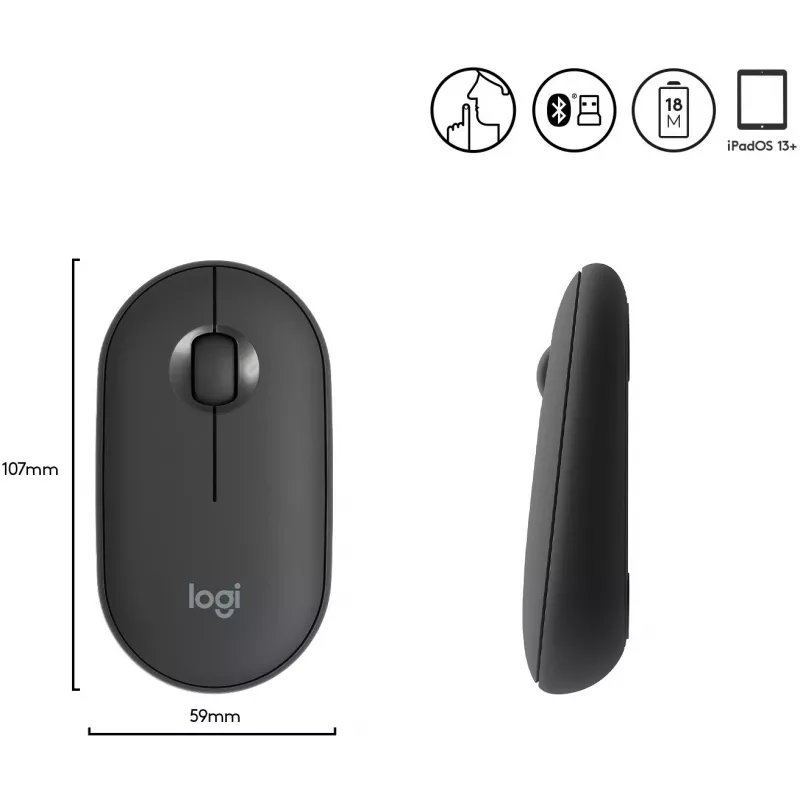 Pele USB optiskā bezvadu M350/GRAPHITE 910-005718 Logitech