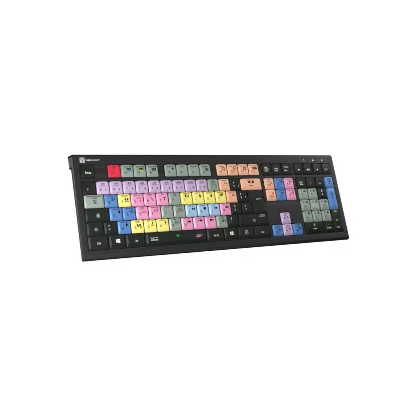 Logickeyboard LKB-EDIUS-A2PC-FR tastatūra Universāla USB AZERTY Franču Melna
